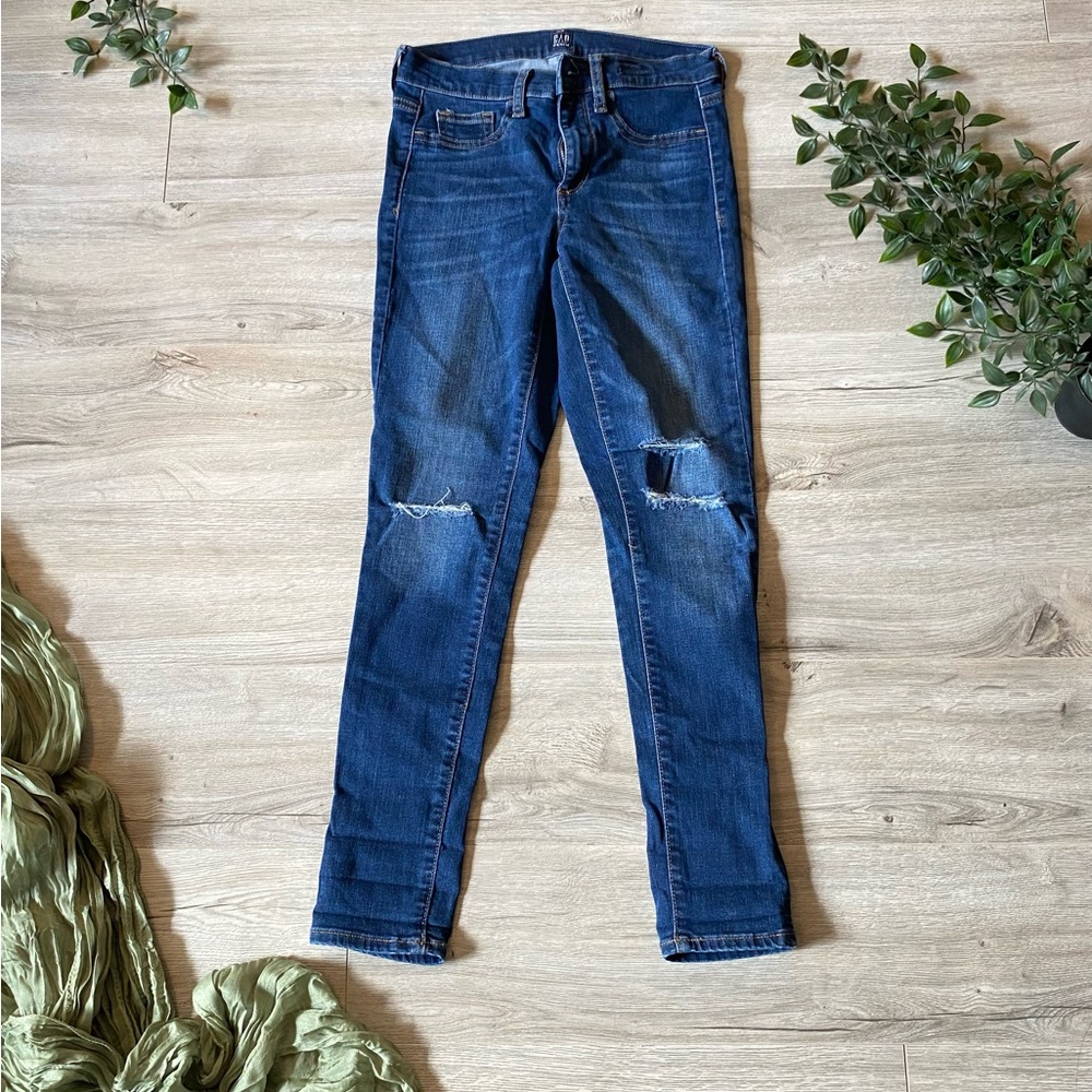 Gap | Dark ripped skinny jeans/ jeggings - mid-rise